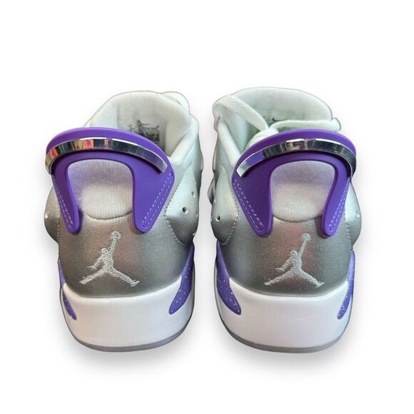 New Jordan Retro 6 G NRG U23 Men's Sz 8 Metallic Silver/Oxygen Purple FD0205-055 - Picture 4 of 8